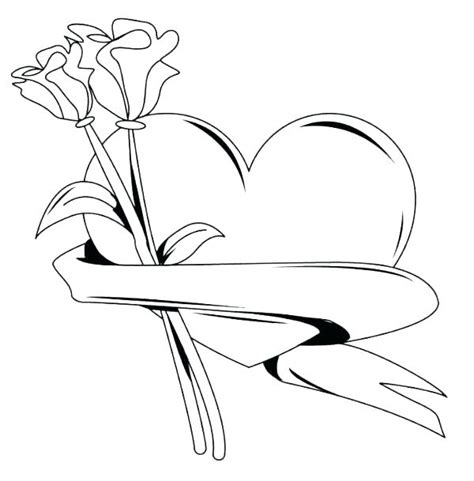 roses  hearts coloring pages  coloring pages  kids