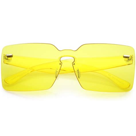 oversize square retro modern mono lens sunglasses zerouv