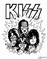 Kiss Rock Band Desenho Drawing Roll Desenhos Coloring Pages Kids Para Do Drawings Kisses Template Hot sketch template