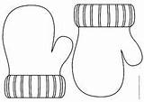 Winter Mitten Printable Mittens Coloring Template Pages Kids Crafts Christmas Gloves Pattern Snowman Outline Moufle Hiver Toddlers Snow Sheets Coloriage sketch template
