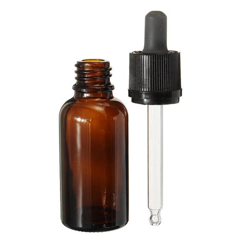 piece ml reagent eye dropper drop amber brown empty glass bottle essential oil aromatherapy