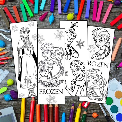 disney princesses coloring bookmarks set   printable etsy