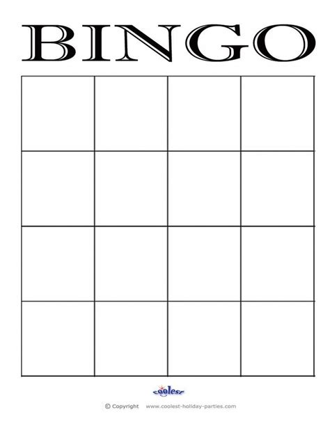 blank bingo card template printable addictionary