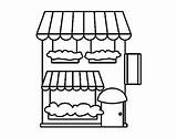 Store Grocery Coloring Pages Coloringcrew Buildings Food Colorear Kids Print Book sketch template