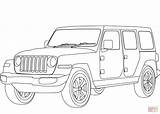 Jeep Coloring Wrangler Pages Printable Drawing Supercoloring Games Categories sketch template