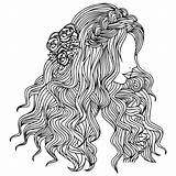 Hair Pages Coloring Printable Adult Beautiful Colouring Sheets Para Adults Pintar Color Imágenes App Kids Description Colorear Choose Board sketch template