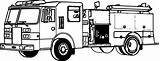 Fire Coloring Truck Perspective Wecoloringpage sketch template