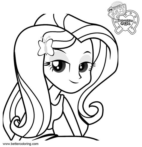 pony equestria girls coloring pages fluttershy