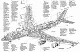 Boeing Cutaway Aircraft Mercury Aviones 707 Structure Cutaways Kc 135 Model 777 Parts Board Air Prints Blue 4b Aviation Coloring sketch template
