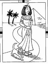 Coloring Egypt Egyptian Pages Drawings Kids Egypte Cleopatra Coloringpagesforadult Cat sketch template