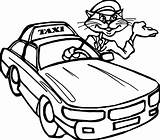 Taxi Colouring sketch template