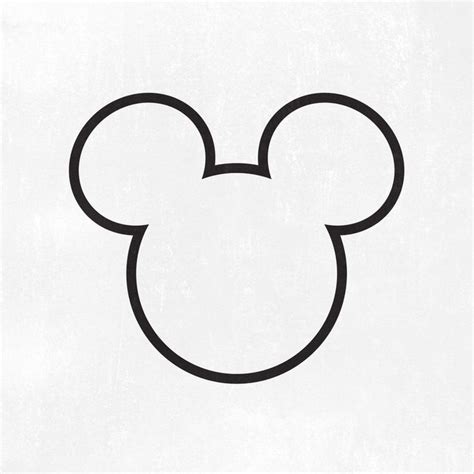 mickey head outline svg mickey svg dxf png instant  disney