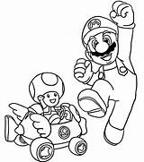 Coloring Toad Mario Pages Clipart Library sketch template