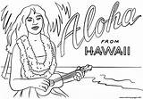 Ukulele Coloriage Ausmalbilder Danseuse Hawaienne Ete Vacance Ausmalbild Colorier Imprimer Colorir sketch template