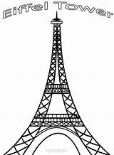 Eiffel Tower Coloring Pages Printable Cool2bkids Kids sketch template