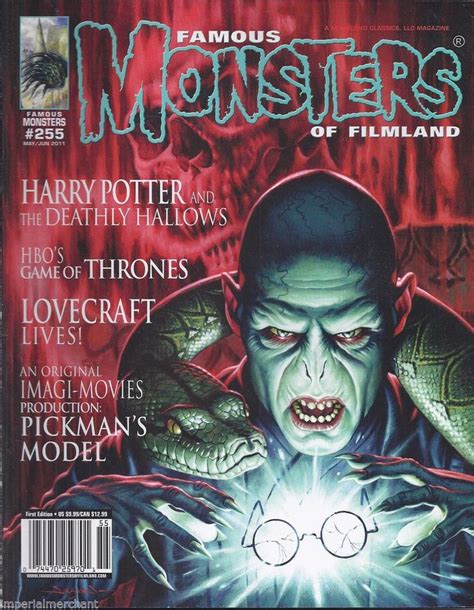 Famous Monsters Magazine Harry Potter Game Of Thrones Pickmans Model
