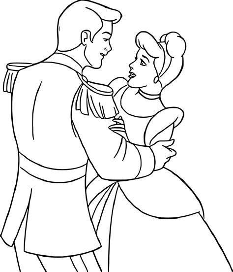 cinderella prince charming coloring pages  getcoloringscom