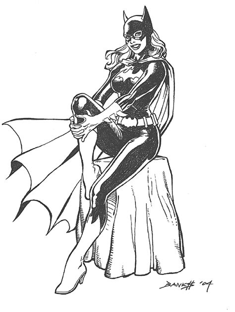 coloring page batgirl  superheroes printable coloring pages