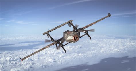 hybrid drone combines    aircraft helicopter design