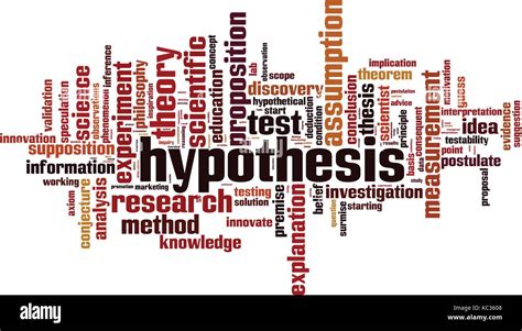 hypothesis word cloud concept vector illustration stock vector image