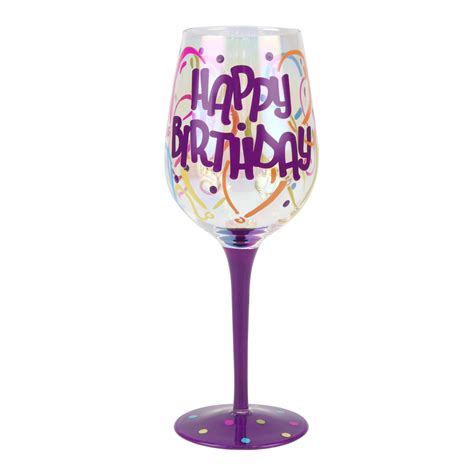 Raise A Glass Happy Birthday Wine Glass
