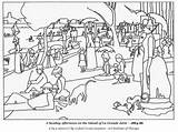 Seurat Georges Jatte sketch template