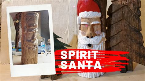 dremel power carving wood spirit santa clause youtube