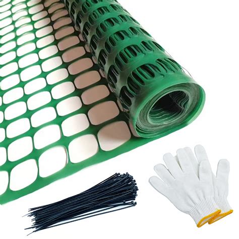 kalysie safety fence plastic mesh fencing roll  feet  roll   zip ties temporary