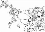 Coloring Pages Thumbelina Barbie Lalaloopsy Sleepover Printable Library Popular Graphic Coloringhome sketch template