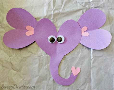 valentines day elephant craft  kids toilet paper roll  card