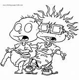Rugrats Pages Coloring Cartoon Color Printable Kids Characters Sheets Print Sheet Book Character Back sketch template