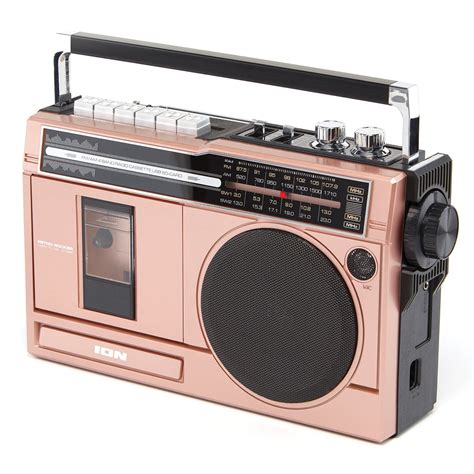 ion audio cassetteradio boombox pink isparg walmartcom