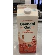 chobani oat drink plain extra creamy calories nutrition analysis