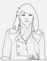 Swift Taylor Coloring Pages Printable Print Gomez Selena Colouring Color Demi Lovato Drawing Adult Getcolorings Popular sketch template