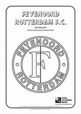 Coloring Feyenoord Pages Logo Logos Soccer Cool Rotterdam Clubs Club Badges Kids Dortmund Choose Board Fc sketch template