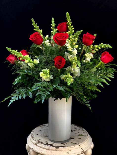 beautiful long stemmed garden fresh red roses  santa barbara ca