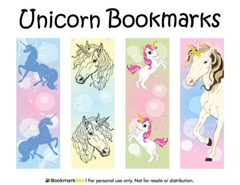 free printable unicorn bookmarks download the pdf