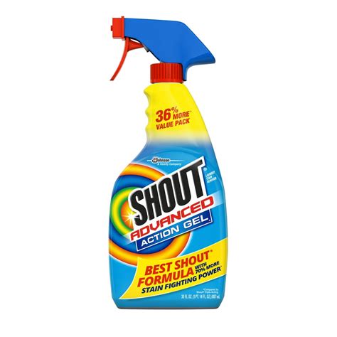 shout advanced action gel laundry stain remover  fluid ounces