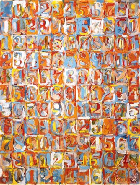 jasper johns numbers  color painting numbers  color print  sale