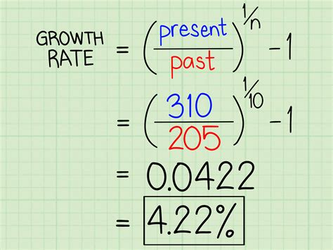 calculate growth rate  steps  pictures wikihow