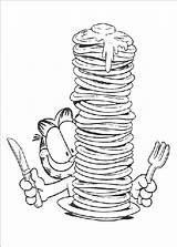Coloring Pages Crepes Garfield Stack sketch template