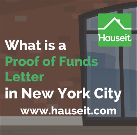 proof  funds letter  real estate purchase explained hauseit nyc