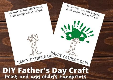 diy childs handprint fathers day tree craft etsy diy fathers day