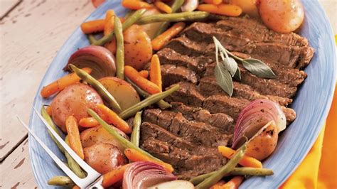 beef pot roast with vegetables and herbs recipe