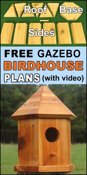 bird house plans gazebo nesting box  bluebirds wrens