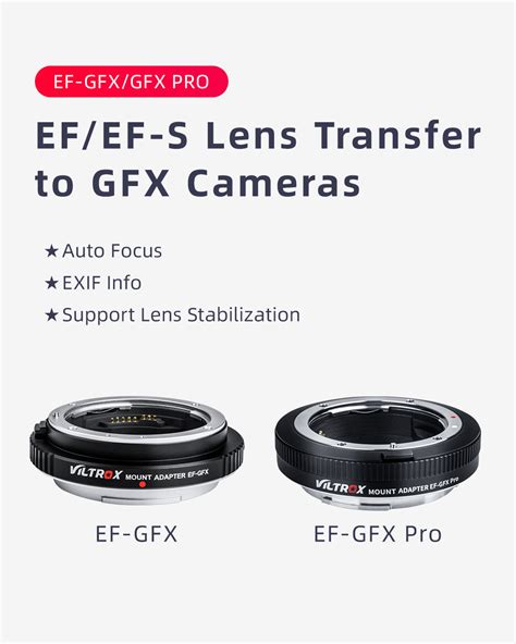 viltrox ef gfx gfx pro adapter is designed for canon ef ef s series le