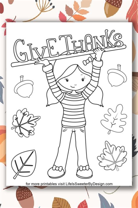 thanksgiving coloring pages  kids life  sweeter  design