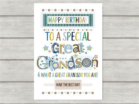 great grandson birthday card birthday card  great grandson