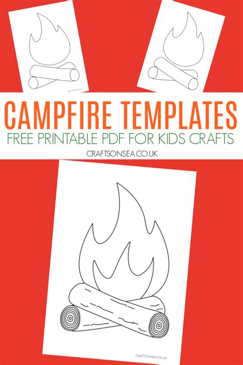 campfire template  printable crafts  sea