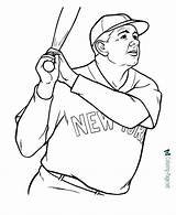 Coloring Baseball Pages Printable Color sketch template